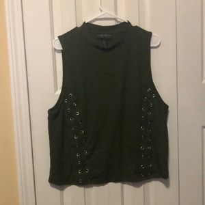 Olive Green Forever 21 Tank Top